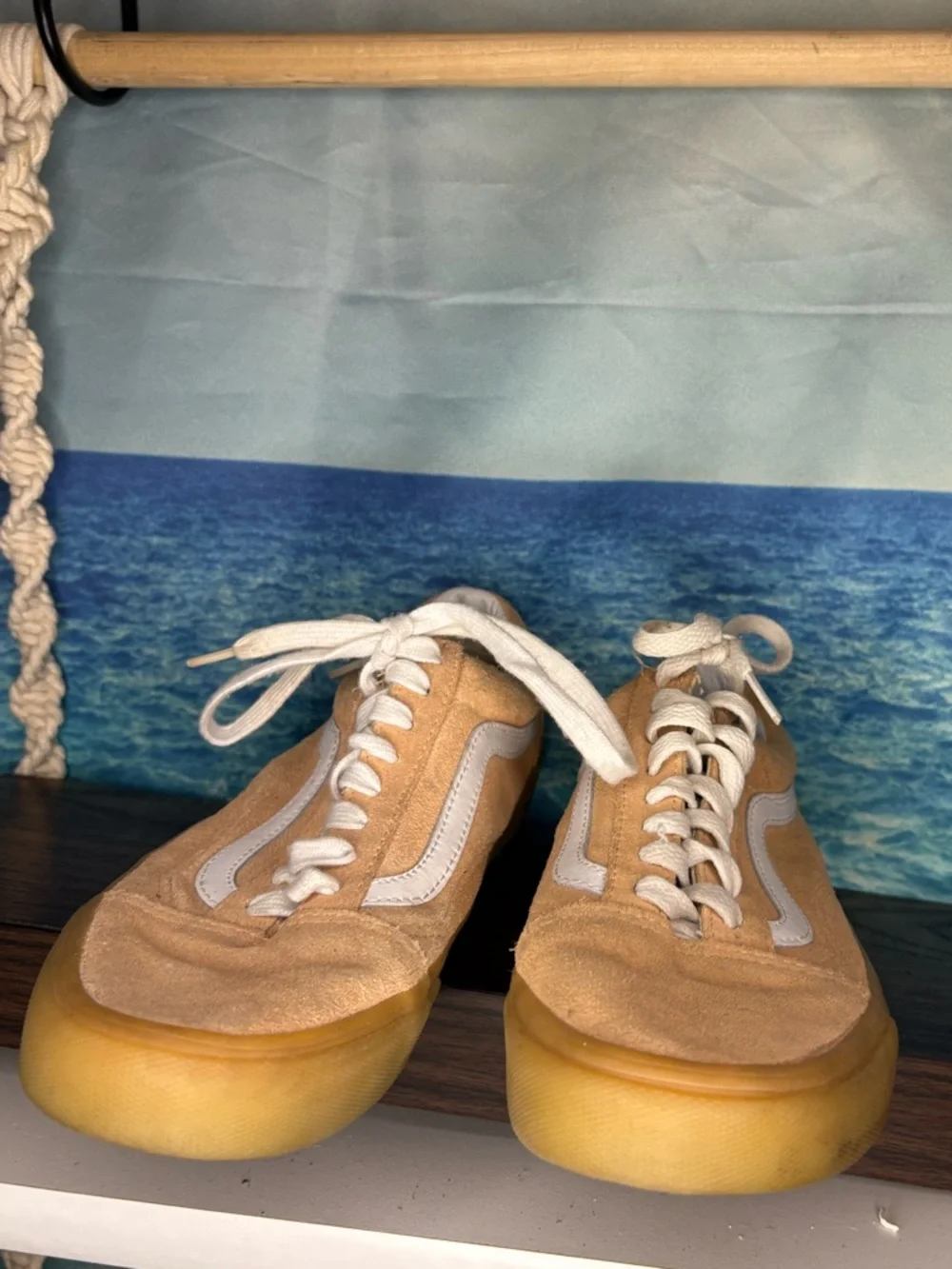 Vans Old Skool Suede Sneaker in Peach